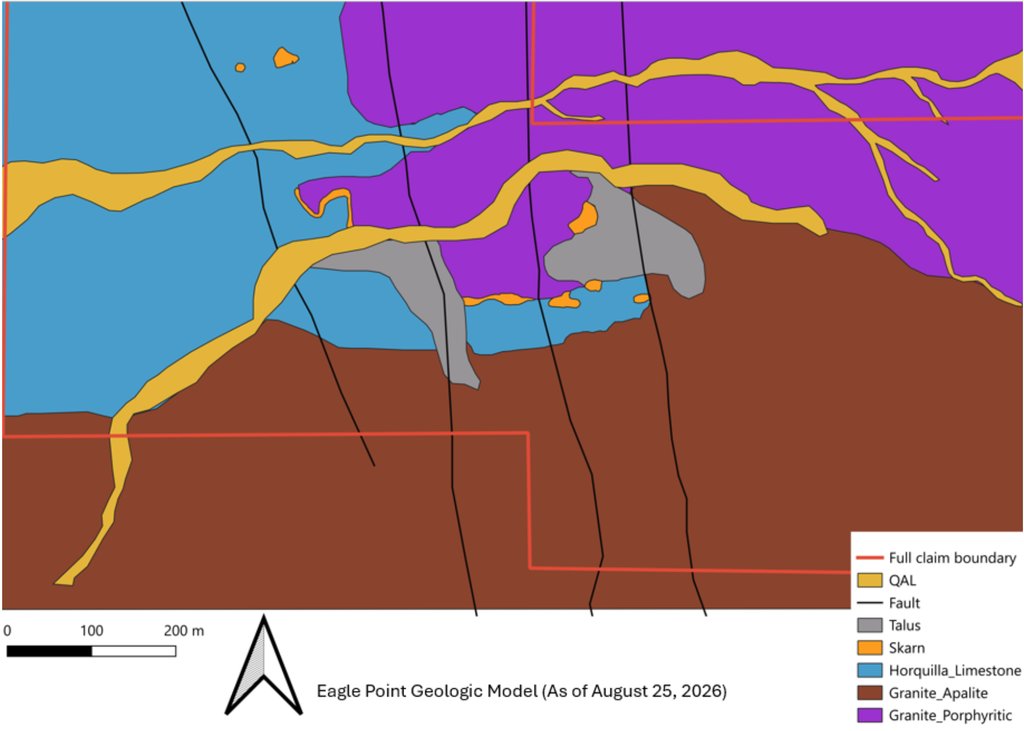 Geological mapping and scheelite-bearing skarn observations, 2026 field program.